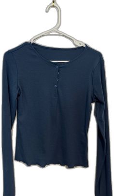 Basic Blue Tops For Fall, Blue Tops For Everyday Fall Wear, Blue Everyday T-shirt For Fall, Shein Tops, Blue Long Sleeve, Color Blue, Long Sleeve Tees, Long Sleeve, Women Shopping