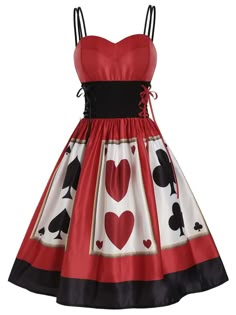 Cute Cheap Dresses For Playwear, Alice In Wonderland Dress Cards, Queen Of Hearts Shirt Dress, Halloween Dresses, Ruffle Bodycon Dress, Standard Dress, Movies Outfit, Fabulous Dresses, Halloween Dress