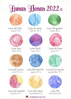 the different colors of watercolors in spanish