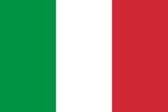 the flag of italy is shown in red, white and green