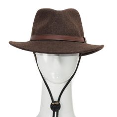 Western Chinstrap is an adjustable strap that can further secure the fit of your hat. It can be attached to any Panama, straw, or wool felt hat that contains a stitched-in sweatband. Simply slide the metal pins between the sweatband and inner hat, on both sides of the hat. It is made of 100% genuine cowhide leather. Easy installation. Caution: Follow the included instructions carefully to prevent any damage to the hat or sweatband. Should fit onto almost any straw Panama or felt hat. Securely ke Adjustable Hat Bands For Country Events In Fall, Adjustable Brown Wool Fedora, Adjustable Fedora For Everyday Use In Fall, Adjustable Fedora For Everyday Wear In Fall, Adjustable Fedora For Everyday Fall Wear, Adjustable Country Hat Bands For Fall, Adjustable Brimmed Fur Felt Fedora, Adjustable Fur Felt Fedora Hats, Adjustable Hat Bands For Outdoor Fall Activities