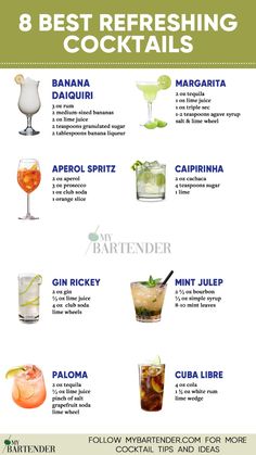 the 8 best refreshing cocktails to drink this summer info for drinks, beverages and more