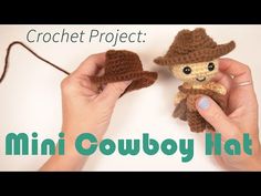 crochet project mini cowboy hat for amigurts and other small items - part 1