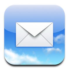 an email envelope flying in the sky