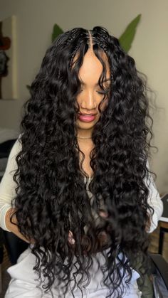 JAC HAIR & BEAUTY, LLC | Medium Bora bora braids + loose deep🔥 . . . . . . #borabraids #bohobraids #bohemianstyle #bohemianbraids #protectivehairstyle #curlybraids … | Instagram Boho Mermaid Box Braids, Medium Bora Braids, Water Braids Hairstyles, Medium Mermaid Braids, Bora Bora Braids Tutorial, Goddess Boho Braids Hairstyles, Mermaid Boho Braids, Boho Braids With Sew In, Boho Mermaid Braids