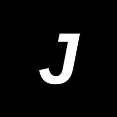 the letter j is made up of white letters on a black background, and it appears to be capitalized