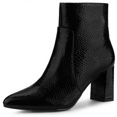 Shop Allegra K for snake skin halloween costumes chunky high heel ankle boots you are looking for, get more women's chunky heel for yourelf. Order now! Free Returns! Halloween Costume Boots, Comfortable Ankle Boots, Pointed Toe Ankle Boots, Snakeskin Boots, Chunky Heel Ankle Boots, Buckle Ankle Boots, Womens Chunky Heels, Shoes Boots Ankle, Closed Toe Shoes