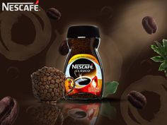 an image of coffee beans and leaves on a dark background with the caption netafe classic