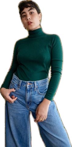 Green High Neck Stretch Sweater, Green High Neck Sweater With Stretch, Green Stretch High Neck Sweater, Trendy Green Turtleneck Sweater, Green Long Sleeve Turtleneck For Spring, Stretch Fine Knit High Neck Sweater, Green Funnel Neck Sweater For Fall, Fitted Green Funnel Neck Top, Stretch High Neck Fine Knit Sweater