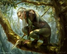 voiceofnature: “ Elf Spearman by Shilesque ” Rpg Horror, Forest Elf, Wood Elf, Rpg Dice, Manama