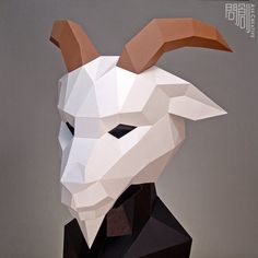 Make your own papercraft Goat mask, and made it one of your Paper Mask. ------------------------------------------------------ Difficult ------------------------------------------------------ Files : PDF -Goat mask_brown parts ( 3 Pages ) -Goat mask_white parts ( 9 Pages ) . JPG -Goat mask ( 12 Pages ) , -Parts_ref Guide ( 1 page ) , -General Instruction ( 1 page ). ------------------------------------------------------ You will need : A printer, Paper (160~200gsm) or cardstock, A sharp utility Low Poly Mountain, Goat Pattern, Mask Papercraft, Goat Mask, Low Poly Mask, Goat Simulator, Mask White, Paper Mask, Mountain Goat