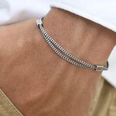 I like it very much in relation to price quality I add my expectations the size is good I just ordered and I just stay to measure Silver Jewelry For Man, Mens Fashion Bracelets, Mens Jewellery Bracelet, Simple Men Jewelry, Male Jewelry Silver, Metal Bracelets For Men, Mens Bracelets Silver, Unique Mens Jewelry, Silver Chain Bracelet For Men