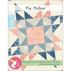 an image of a quilt pattern with the words fox hollow on it