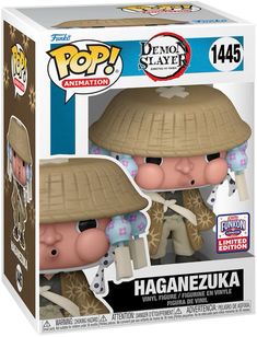 the pop vinyl figurine has been designed to look like he is wearing a hat