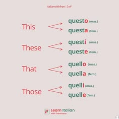 the words in different languages are arranged together