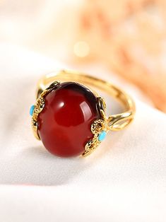 Material: Blood amber + Gilded (Colorfast) Color: Red Ring Size: 15mm *15mm Ring Internal Perimeter: 54-60mm Styles: Vintage Package: One ring (Adjustable) Multicolor Ruby Ring Gift, Red Cabochon Ring Jewelry, Red Resin Rings Suitable For Gifts, Red Resin Ring Suitable For Gifts, Red Resin Rings As A Gift, Gift Red Resin Rings, Adjustable Red Cabochon Jewelry, Amber Crystal Round Ring, Amber Crystal Ring With Gemstone