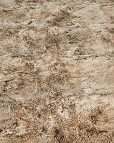 an area rug with many different patterns and colors on the floor, including brown fur