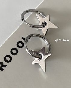 En Route Jewelry, Earrings 2023, Star Hoop Earrings, Jewelry Wishlist, Star Silver, Aesthetic Jewelry, Star Pendant, Pendant Earrings