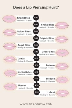 the different types of lips are shown in this graphic diagram, which shows how long each lip has been