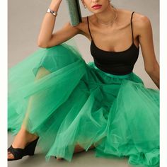 Beautiful Tulle Mermaid Green Skirt From Hutch, Anthropologie. Sold Out In Stores. New With Tags. Hutch In 2010, New Yorker Daniel Saponaro Launched Hutch, A Contemporary Womenswear Brand Recognized For Garments That Are Equally Easy And Luxe. Emphasizing Timeless Sophistication Over Trend, The Label's Defined Aesthetic Showcases Saponaro's Love Of Vibrant Colors, Conceptual Prints, And Feminine Tailoring In Every Made-For-You Piece. Nylon; Polyester Lining Pull-On Styling Dry Clean Imported Dim Voluminous Skirt For Summer Parties, Green Tulle Bottoms For Summer, Spring Party Maxi Skirt With Voluminous Skirt, Spring Party Voluminous Maxi Skirt, Green Bottoms For Summer Evening Wear, Chic Tulle Lined Maxi Skirt, Summer Cocktail Skirt With Lining, Chic Party Tulle Maxi Skirt, Elegant Flared Tulle Skirt