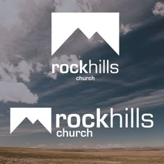 rockshills church and rockhills church logos in the middle of an open field