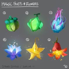 the different types of paper flowers are shown in this graphic style, and it is easy to draw