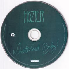 a cd with the words hozier written in green ink on it's disc cover