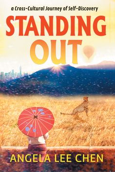 the cover of standing out, with a cheetah and an umbrella in front of it