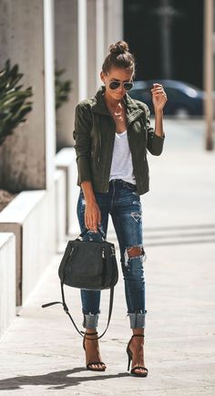 Looks Jeans, Looks Chic, Womens Fashion Casual, Smart Casual, Daily Outfits, Ripped Jeans, Look Fashion, Jeggings