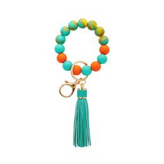 Beaded Faux Leather Tassel Key Chain Bracelet, these cool bracelets/keychains can light up any outfit, and make you feel absolutely flawless. Fabulous fashion and sleek style adds a pop of pretty color to your attire, coordinate with any ensemble from business casual to everyday wear. Perfect gift for your loved ones. Trendy Beaded Wristlet For Everyday Use, Trendy Beaded Bracelets, Keychain Bracelet, Bracelet Keychain, Tassel Bracelet, Tassel Keychain, Cute Keychain, Wristlet Keychain, Functional Accessories