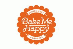 the logo for gluten - free bake me happy goodness is shown