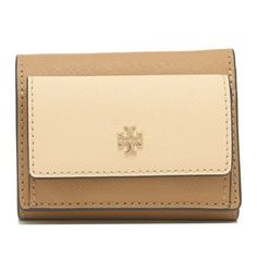 Discover practicality and style with the Tory Burch Women's Emerson Saffiano Leather Micro Wallet. Crafted from durable saffiano leather, this compact wallet offers essential organization for your daily essentials. With a snap closure, interior billfold, three credit card slots, and an exterior snap coin pocket, it's the perfect accessory for your busy lifestyle. Size: 4"L x 3"H x 1.75"D.  Color: Off-White.  Gender: female.  Age Group: adult. Faux Leather Bag, Compact Wallet, Busy Lifestyle, Handbag Wallet, Slim Wallet, Satchel Purse, Leather Wristlet, Daily Essentials, Bag Set