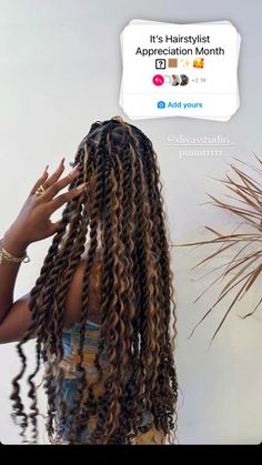 Freetress Passion Twist, Dark Brown Bohemian Braids, Passion Twists With Highlights, Passion Twists Braids Brown, Black Boho Braids With Brown Curls, Island Twist Boho With Color, Peekaboo Twist Braids, Dark Brown Boho Braids, Dark Brown Braids With Curls