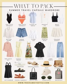 what to pack for the summer travel capsule wardrobe