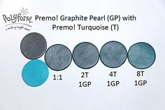 the graphite pearl gf with premo turquse t is shown