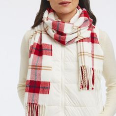 Stay warm throughout all your favorites winter activities in this Italian-made plaid scarf. Stunning patterns, super soft fabric, and edged with fringes on both hems, this scarf is perfect for as a comfy extra layer draped across your shoulders or worn at the neck. A newly introduced and soon-to-be favorite holiday gift to give. Add a beautifully embroidered monogram for a personal touch.    12"w x 70"h including fringes.  100% Acrylic  Dry clean only.  Made in Italy.  Monogramming is embroidere Event Logo, Embroidered Monogram, Timeless Gifts, Scarf Hat, Winter Activities, Favorite Holiday, Plaid Scarf, Stay Warm, Personal Touch