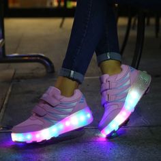 Vamchez Unisex Kids' Lighted Sneakers | Ultrasellershoes.com – Ultra Seller Shoes Water Resistant Shoes, Roller Skate Shoes, Roller Shoes, Teen Fun, Light Sneakers, Light Up Shoes, Roller Skate, Roller Skates, Casual Street Style