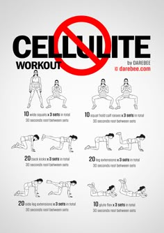 a poster showing how to do the celjute workout for men and women