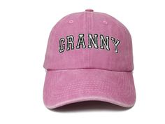 PRICES MAY VARY. 【Find Your Style】: If you are looking for a great gift for your grandma, our Granny Dad hat is perfect to show how much you love and appreciate her. It features the meaningful saying 'Granny' embroidered on the front of the washed pink baseball cap. This ladies' sun hat is the perfect blend of fashion and sentiment, making it an ideal gift for yourself or the special Mimi, Gigi, Nana, or grandmother in your life. 【Features】: Made of premium washed cotton pigment dyed , this vint Baseball Cap For Women, Hip Hop Dancer, Pink Baseball Cap, Embroidered Baseball, Hats Snapback, Embroidered Baseball Caps, Cotton Hat, Enjoy Your Life, Hat For Man