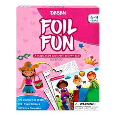 the children's coloring book is shown with its cover art and craft activity set