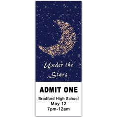 an advertise banner for the school's night time event, under the stars