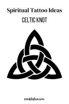 a celtic knot with the words, spirit tattoo ideas gelic knot