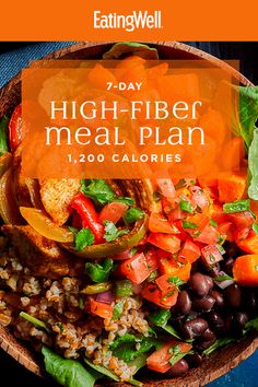 High Fiber Diet Plan, High Fiber Dinner, Low Carb Diets, Calorie Meal Plan