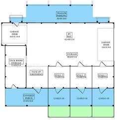 the first floor plan for an office with two separate rooms, and three separate bathrooms