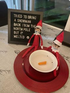 Elf On The Shelf Ideas Melted Snowman, Elf Arriving Idea, Elf I’m Back Ideas, Elf On The Shelf I’m Back, I’m Back Elf On The Shelf, Elf Coming Back Ideas, Elf Welcome Back Ideas, Elf On The Shelf Toddler, Welcome Back Elf On The Shelf Ideas