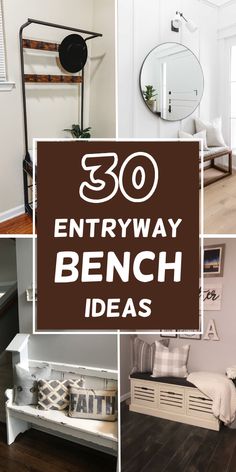 Discover 30 entryway bench ideas perfect for every space! From stylish designs to practical storage, find the ideal bench for your home. Elevate your entryway with these creative solutions! Cute Entryway, Entryway Ideas Modern, White Bench Entryway, Modern Entryway Bench, Storage Bench With Baskets, Entryway Bench Ideas, Small Entryway Bench, Small Wooden Bench, Narrow Bench