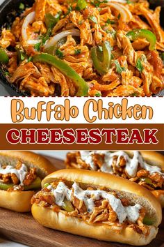 buffalo chicken cheesesteak is an easy and delicious meal