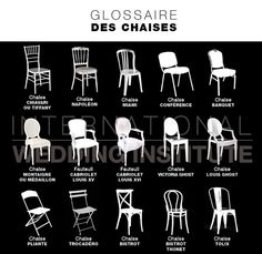 the different types of chairs and their names