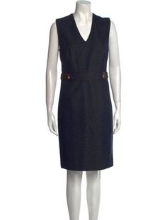 Tory Burch Sheath DressBlueSleeveless with V-NeckConcealed Zip Closure at BackDesigner Fit: Dresses by Tory Burch typically fit true to size. Knee Length Dress, Dress Length, Tory Burch, Knee Length, Dress Outfits, V Neck, Clothes For Women, Dresses, Clothes