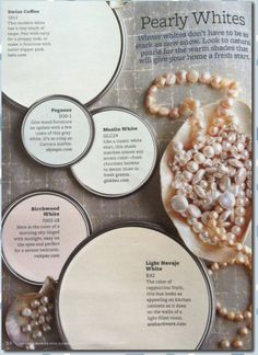 an article in the magazine features pearls and other things to eat for dinner or dessert